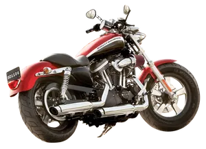 Red Harley Davidson Motorcycle PNG Image