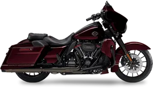 Red Harley Davidson Motorcycle PNG Image