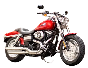 Red Harley Davidson Motorcycle PNG Image