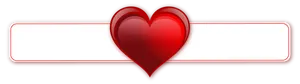 Red Heart Banner Template PNG Image