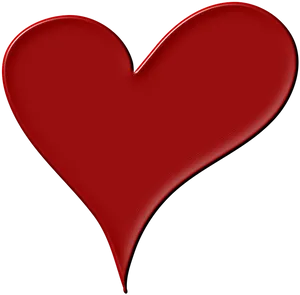 Red Heart Black Background PNG Image