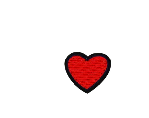 Red Heart Black Background PNG Image