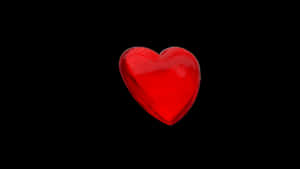 Red Heart Black Background PNG image with transparent background