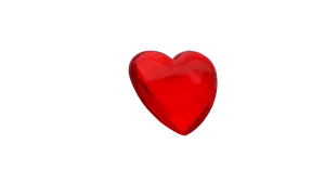 Red Heart Black Background PNG Image