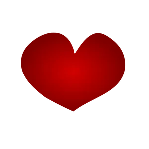 Red Heart Black Background PNG Image