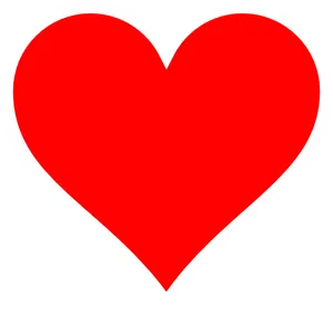 Red Heart Clipartwith White Outline PNG Image