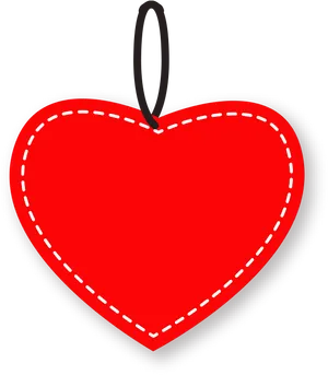 Red Heart Decoration Graphic PNG Image