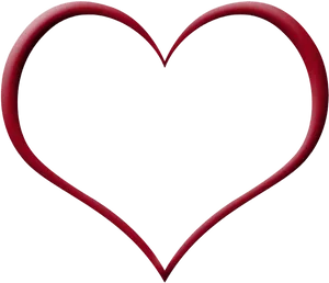 Red Heart Frame Transparent Background PNG Image