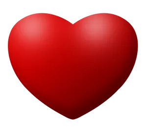 Red Heart Graphicon Black Background PNG Image