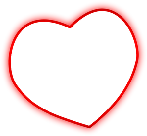 Red Heart Outline Frame.png PNG Image