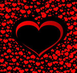 Red Heart Pattern Background PNG image with transparent background