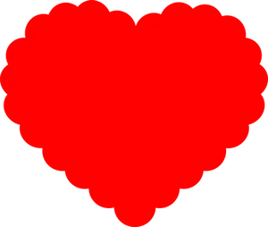 Red Heart Shape Graphic PNG Image