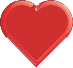 Red Heart Shape Graphic PNG Image
