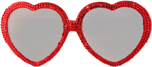 Clipart Sunglasses Red Heart - Heart Shaped Sunglasses Transparent Background, HD Png Download PNG