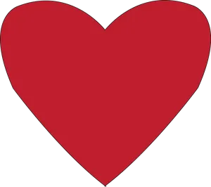 Red Heart Symbol Simple Graphic PNG Image