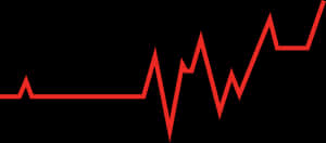 Red Heartbeat Lineon Black Background PNG image with transparent background