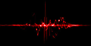 Red Heartbeat Waveform PNG image with transparent background