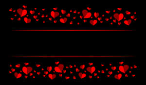 Red Hearts Banner Design PNG image with transparent background