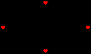 Red Hearts Black Background PNG image with transparent background