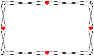 Red Hearts Black Background PNG Image