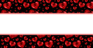 Red Hearts Love Banner Background PNG with transparent background