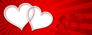 Red Hearts Love Frame PNG Image