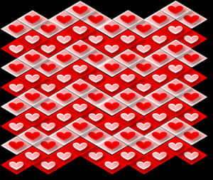 Red Hearts Pattern PNG image with transparent background