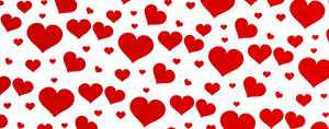 Red Hearts Pattern Texture PNG Image