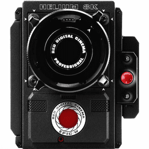 Red Helium8 K Cinema Camera PNG image with transparent background