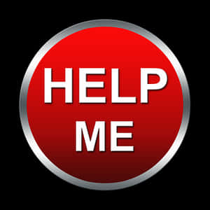 Red Help Me Button PNG with transparent background