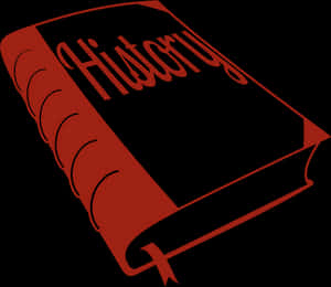 Red History Book Graphic PNG image with transparent background