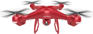 Red Holy Stone Quadcopter Drone PNG Image