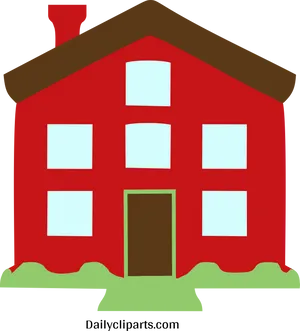 Red Home Icon Graphic PNG Image