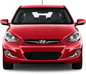 Red Hyundai Png Image - Hyundai Accent 2012 Front, Transparent Png PNG image with transparent background