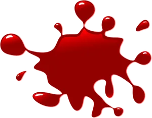 Red Ink Splash Graphic PNG Image