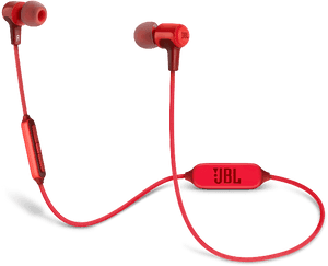Jbl E25bt Is A Great Pair Of Cheap Wireless Bluetooth - Jbl Bluetooth Earbuds Red, HD Png Download PNG with transparent background