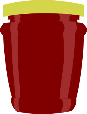 Red Jam Jar Vector Illustration PNG Image