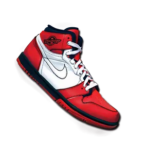 Red Jordan Basketball Shoes Png Nll55 PNG Image