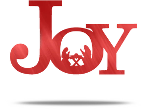 Red Joy Text Graphic PNG Image