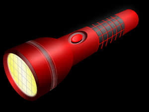 Red L E D Flashlight Illumination PNG image with transparent background