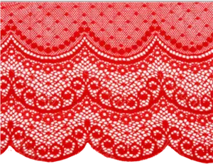 Red Lace Fabric Pattern PNG Image