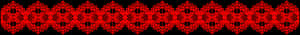 Red Lace Pattern Border PNG image with transparent background