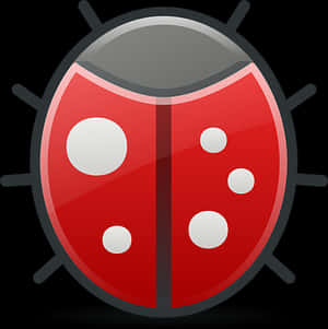 Red Ladybug Icon PNG image with transparent background