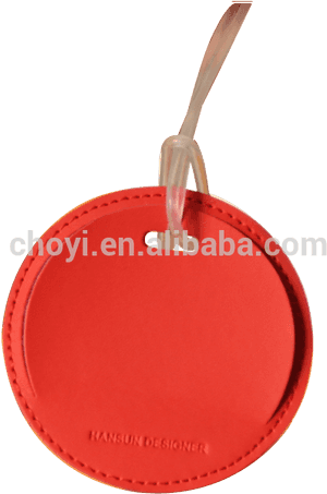 Round Shape Leather Luggage Tag Personalized Luggage - Circle, HD Png Download PNG image with transparent background
