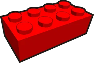 Red Lego Brick Illustration.png PNG Image