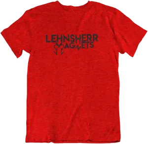 Red Lehnsherr Magnets T Shirt PNG Image