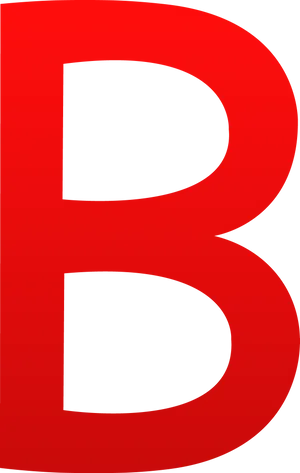 Red Letter B Graphic PNG Image