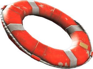 Red Lifebuoy3 D Render PNG image with transparent background