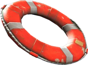 Red Lifebuoy3 D Render PNG Image