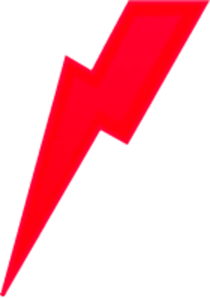 Red Lightning Bolt Graphic PNG Image